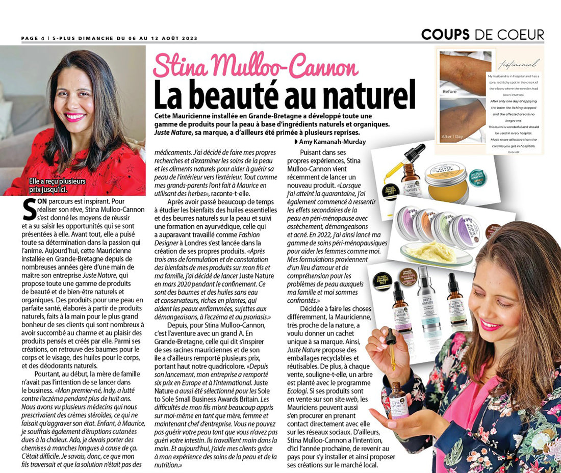 Juste Nature 5 Plus press article