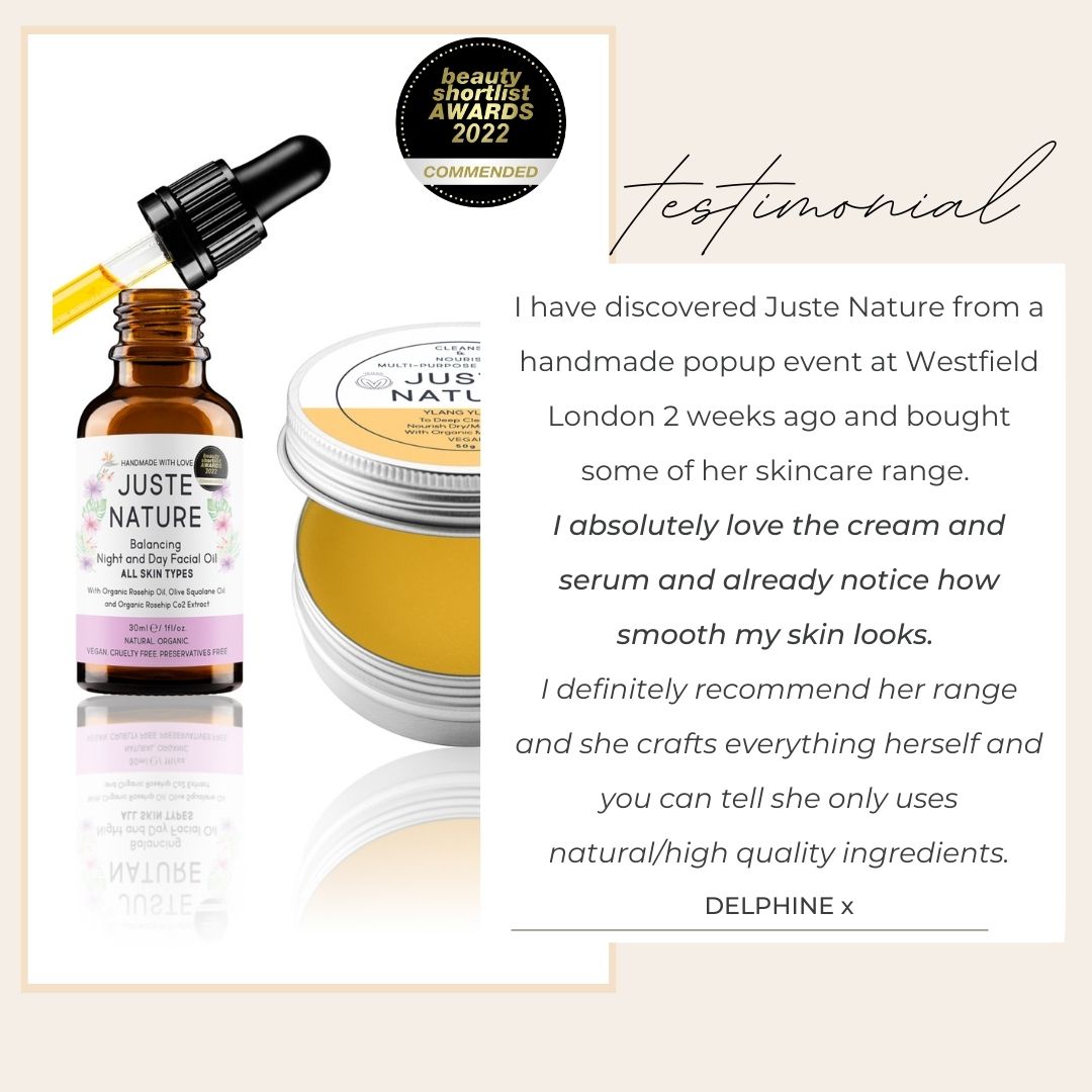 JUSTE NATURE CUSTOMER REVIEW BALANCING FACE OIL