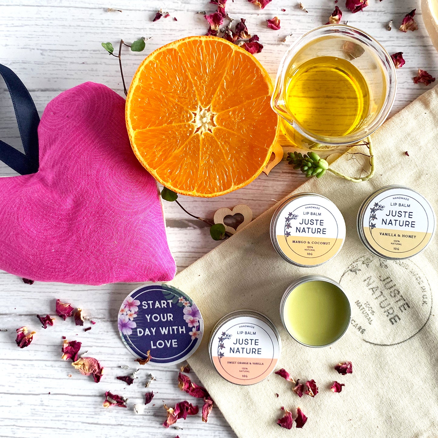 juste nature lip balms