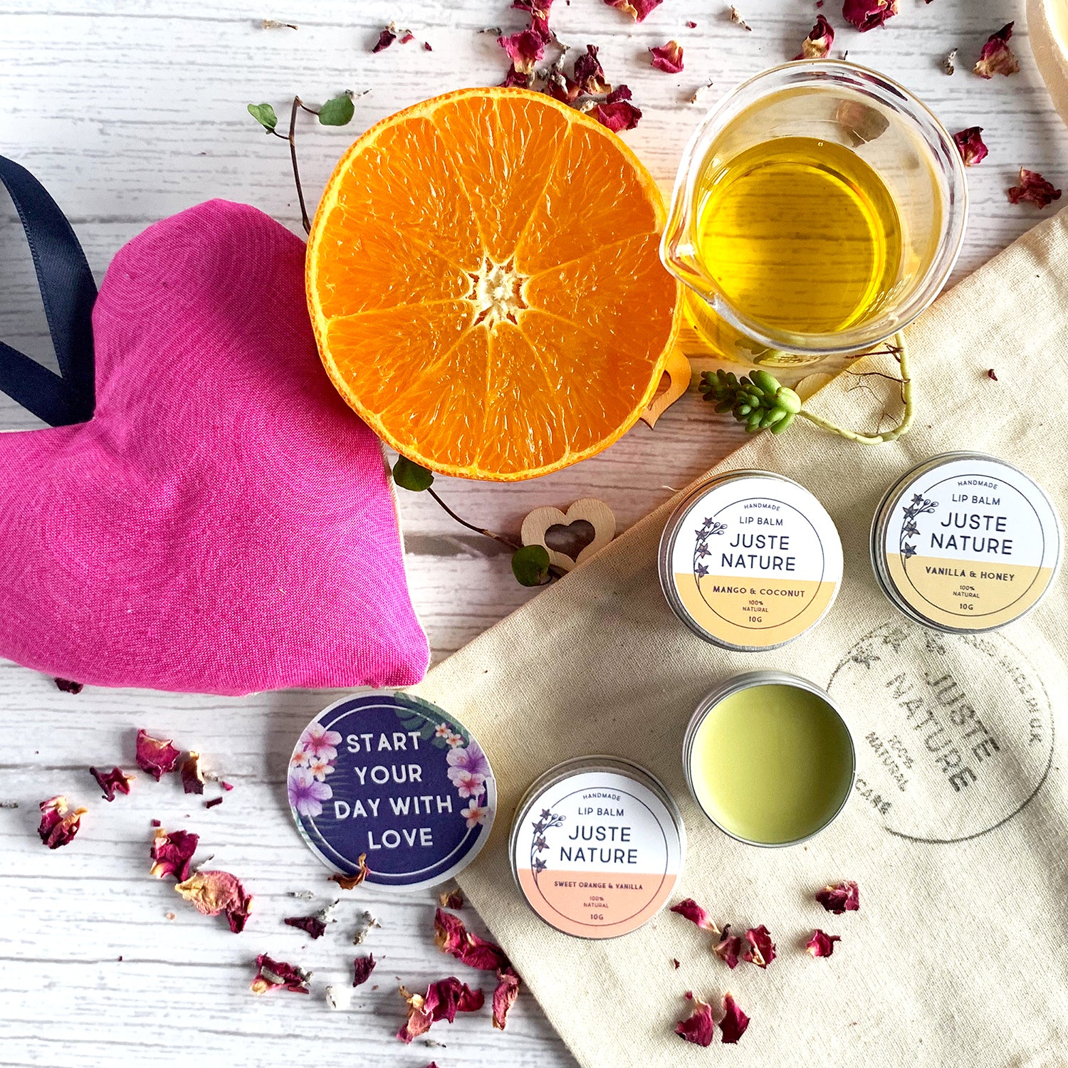 juste nature lip balms
