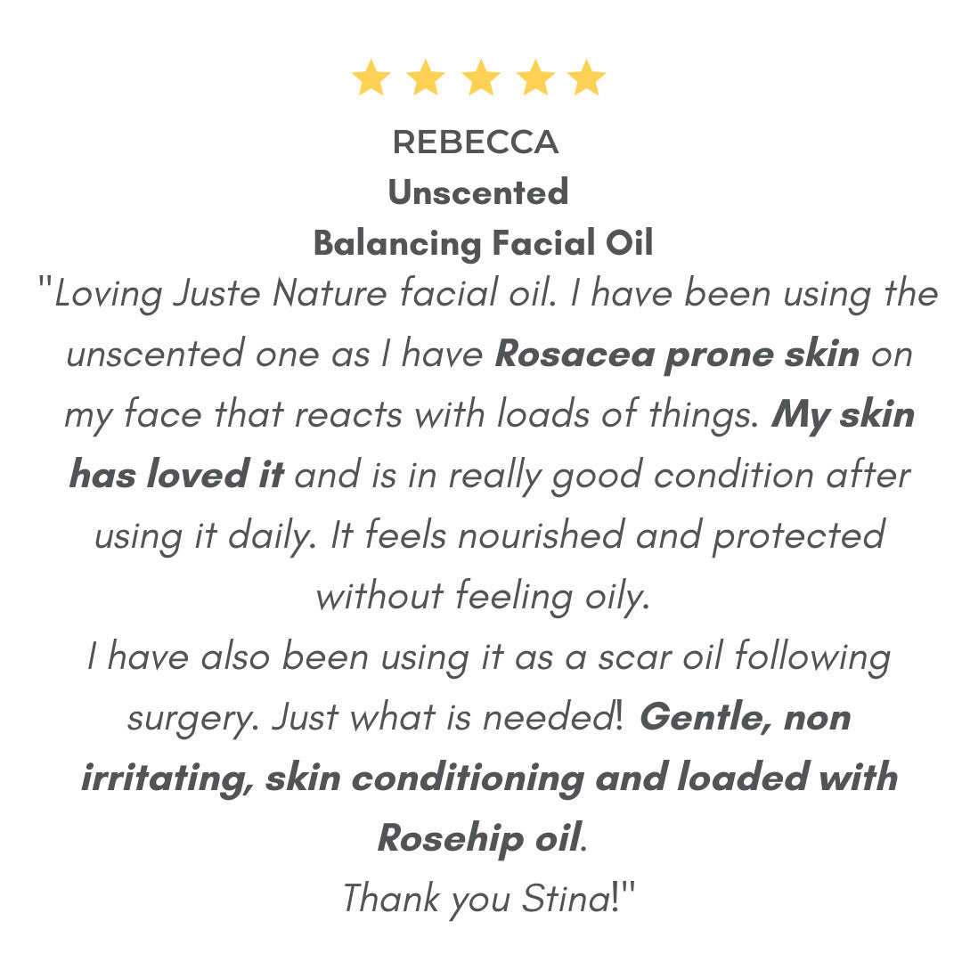 JUSTE NATURE FACIAL OIL REVIEW ROSACEA