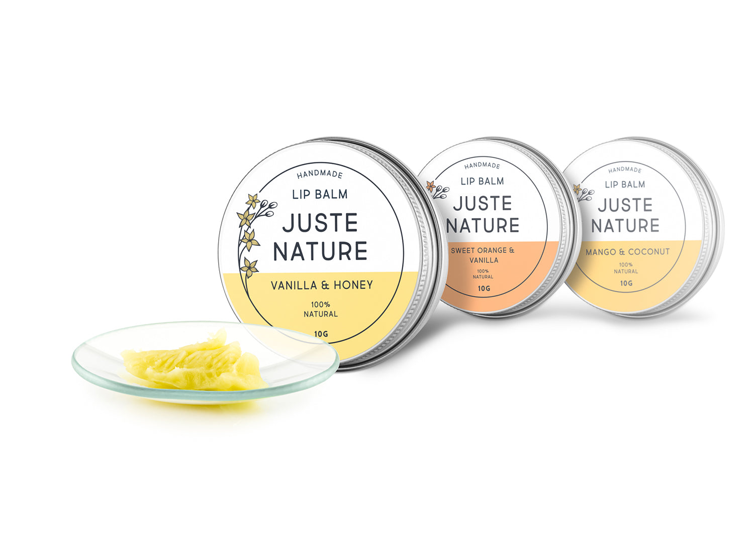 Juste Nature set of 3 lip balms