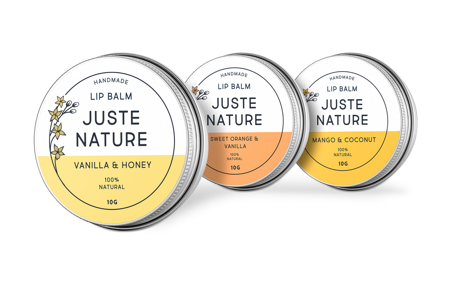 Juste Nature SET OF 3 LIP BALMS