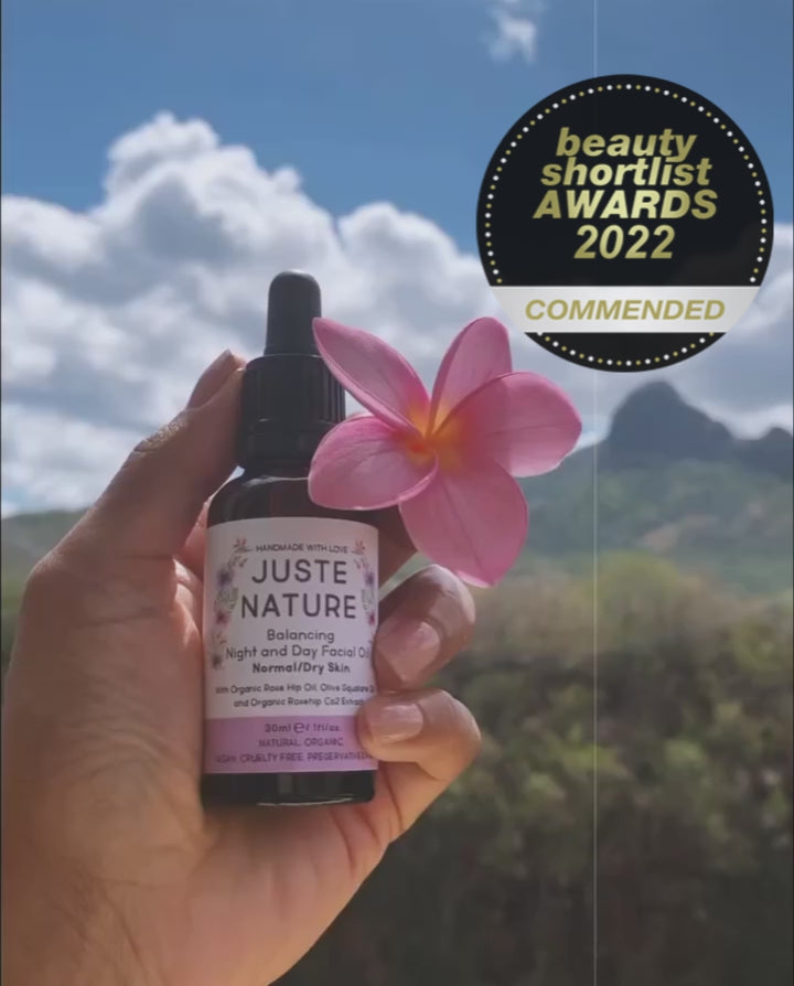 Load video: Juste nature facial oil video