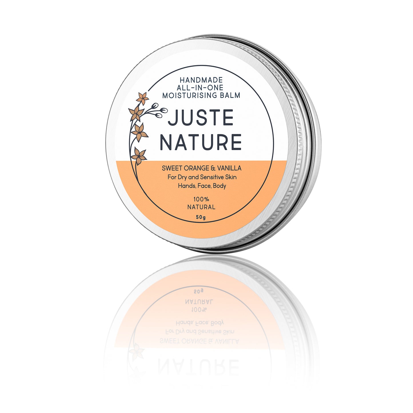 Juste Nature sweet orange and vanilla moisturising balm