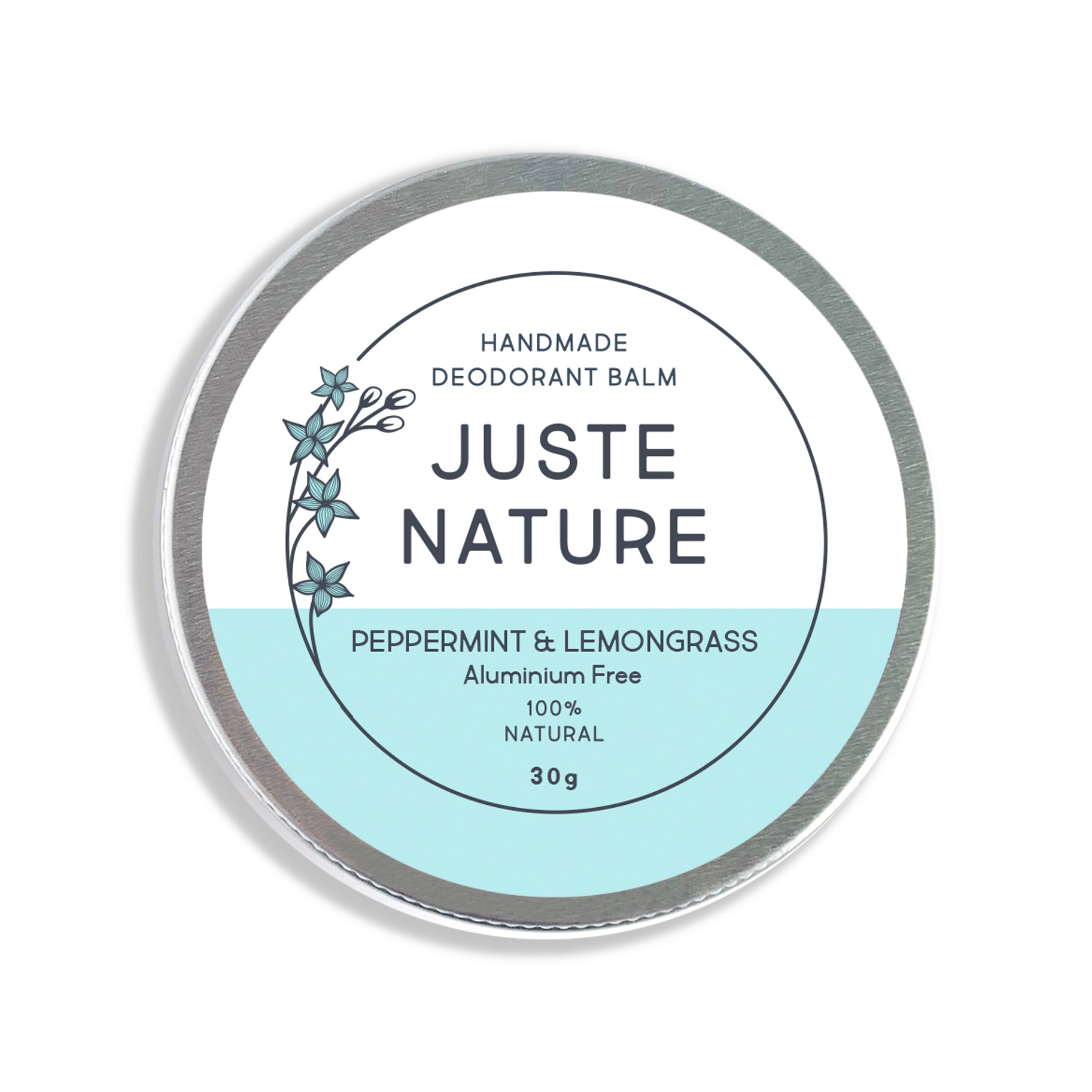 Juste Nature 30g Peppermint and lemongrass deodorant balm