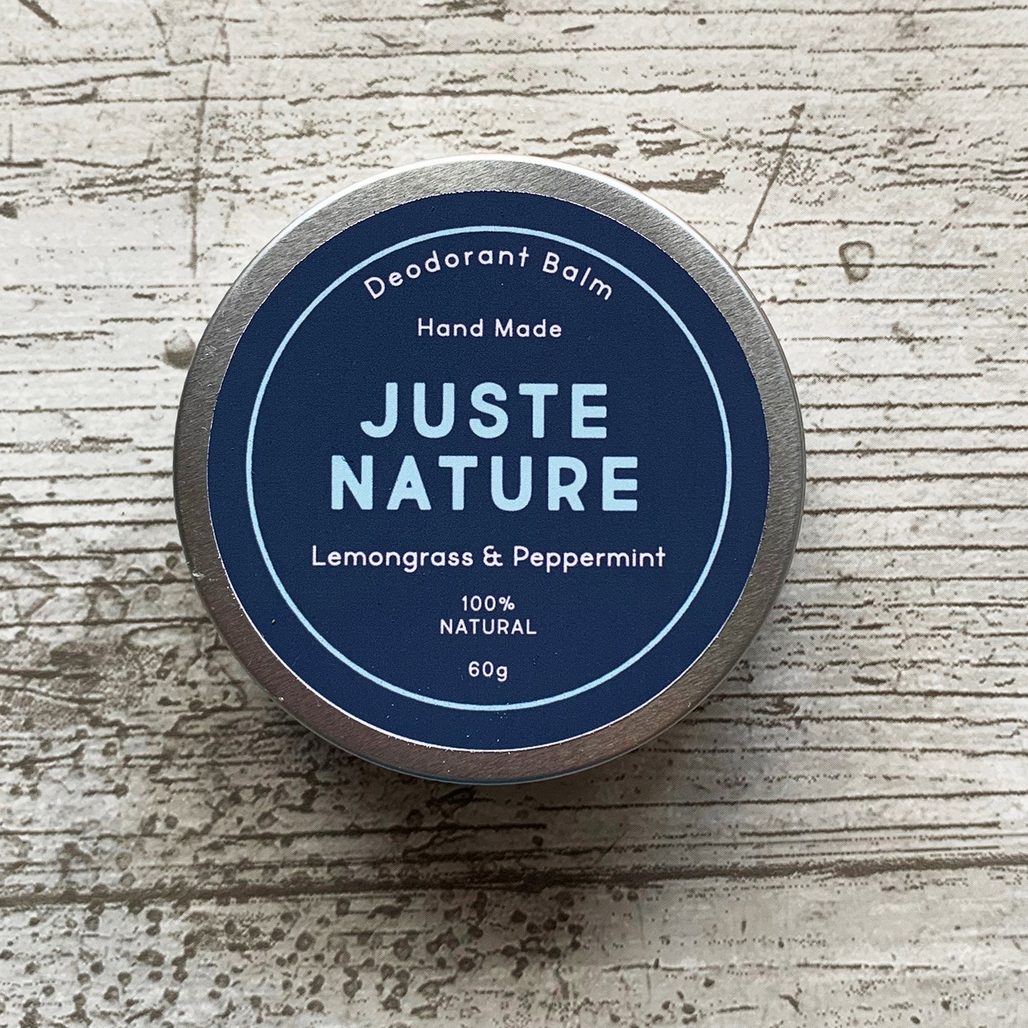 LEMONGRASS AND PEPPERMINT NATURAL DEODORANT BALM FOR MEN BY JUSTE NATURE